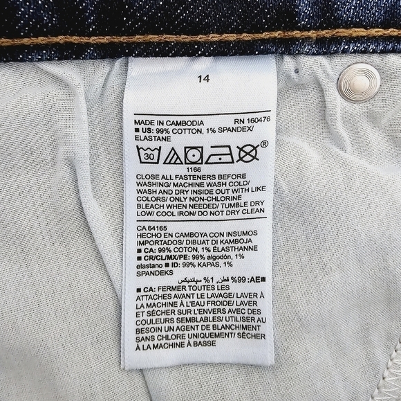 New! Old Navy High Waisted Medium Dark Wash Denim Jean Mini Skirt - Picture 8 of 8